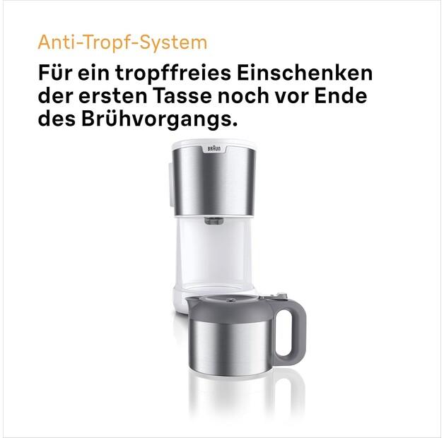 Кофеварка Braun KF 1500 WH (0X13211066)