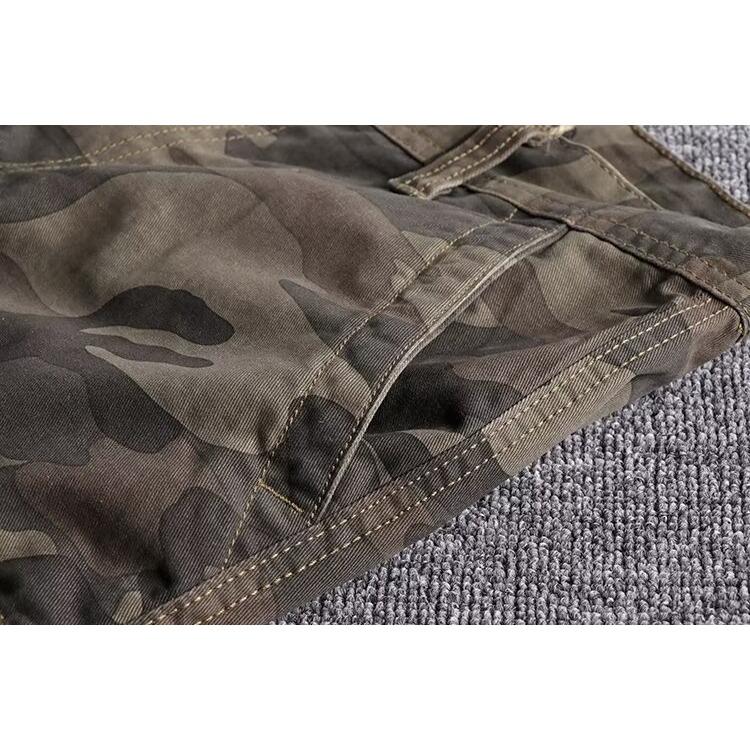 Pantaloncini Mimetici Uomo Larghi Casual Americani Pantaloni a Cinque Quarti Estivi Pantaloni da Cavallo Pantaloncini a Gamba Dritta