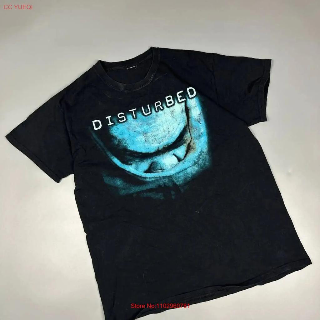 Vintage Disturbed The Sickness Promo T Shirt Metal Band Big Logo Unisex Size L Vintage Graphic Designer Clothes Comfortable