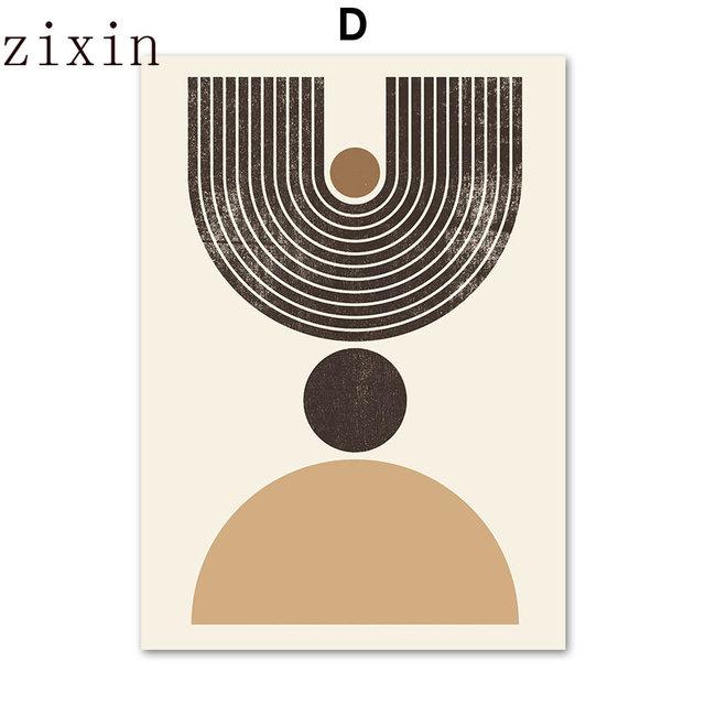 Abstract Lines Face Girl Flower Sun Leaf Wall Art PaintingCanvas Nordic Posters And Prints Wall Pictures For Living Room Decor