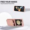 Z FLIP5 Small Diamond Color Matching Crossbody Phone Case with Card Holder.