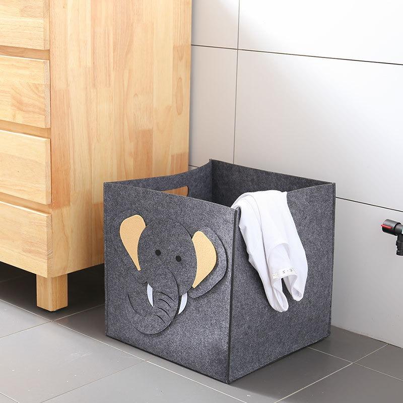 Square Design Storage Bin Pet Toy Snack Organizer Bathroom Laundry Felt Basket Multi Purpose Household Container Organization