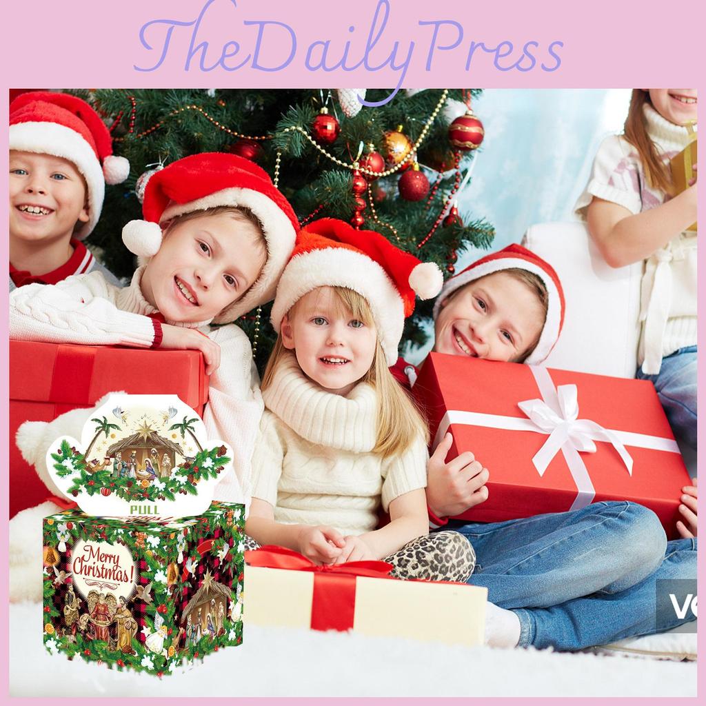 Christmas Theme Jesus Party Favor Box Money Enclosure With Material Cardboard