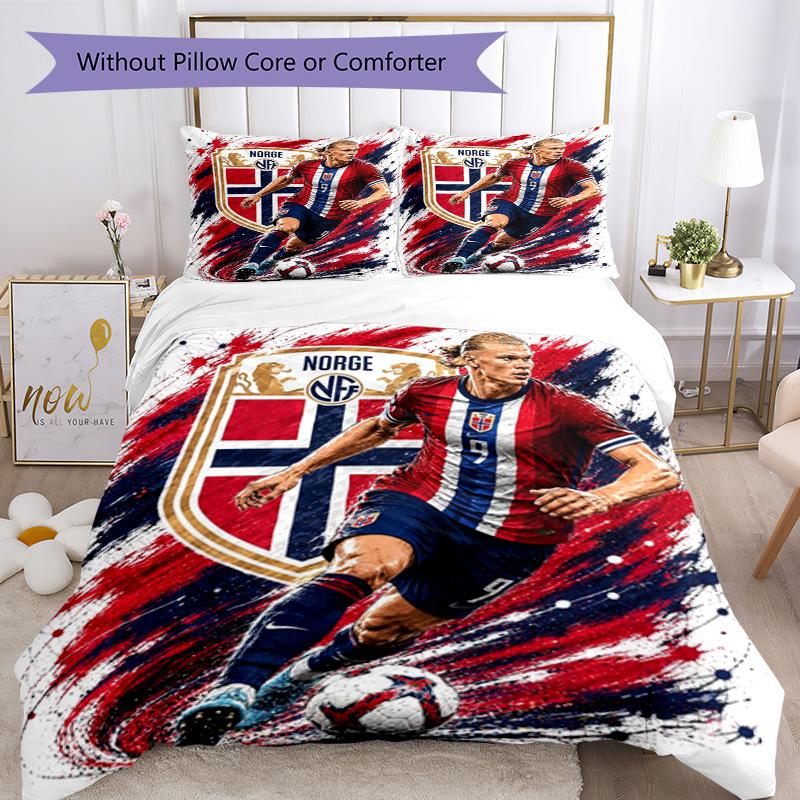 Haaland Duvet Cover Set Design For Dormitory Machine Washable Perfect Gift For Friends Family