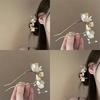 1Pcs Party U-Shaped Hair Pin Hair Accessories Elegant Retro Magnolia Flower Alloy Hair Clip Perfect For Curling Or Straight Hair