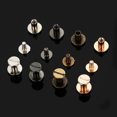 10 Pcs 5/6.5/8mm DIY Cloth Button Clothes/Bag/Shoes Round Head Screws Solid Nail Bolt Leather Craft Strap Rivets Screw