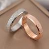 Koreanische Mode Mattierter Titanstahlring Einfacher Ring Trend