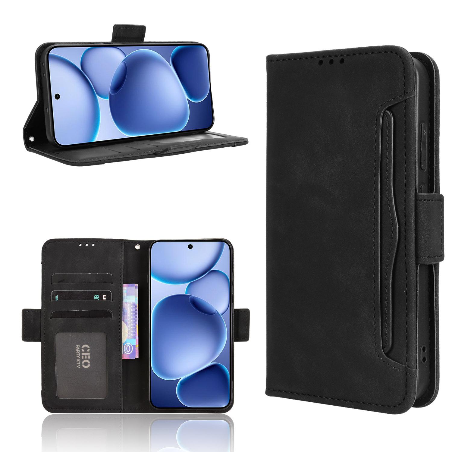 

For Oppo Find X8s 5G Leather Case Phone Wallet Cover with Multiple Card Slots Brown