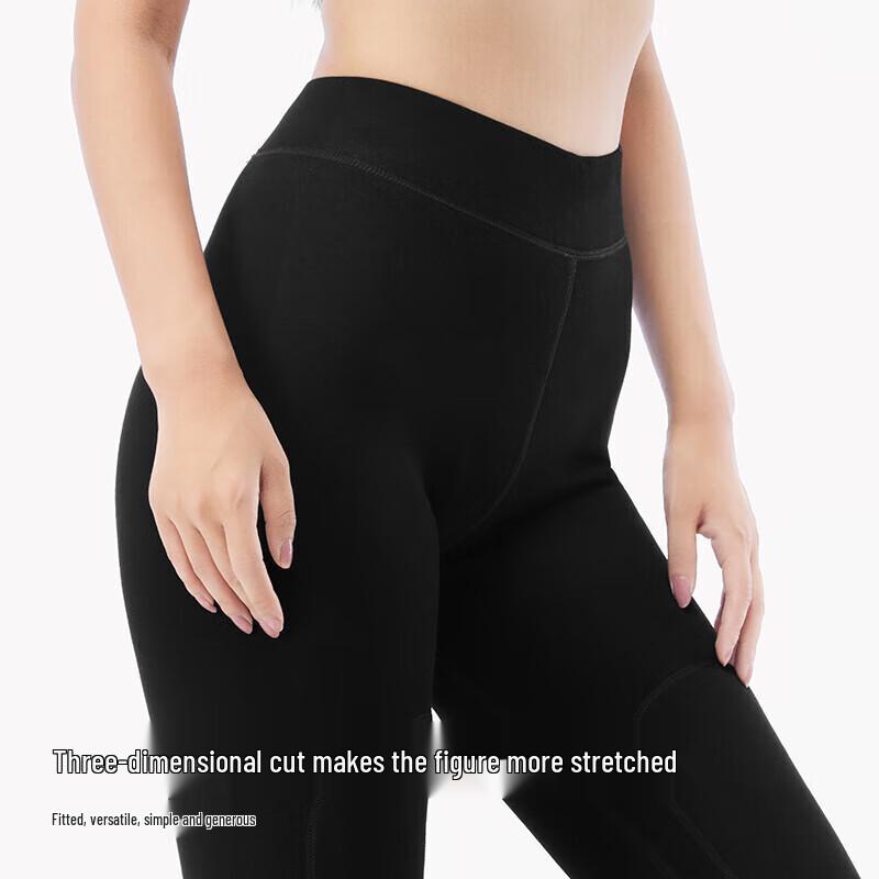 HLA Women's Thick Thermal Leggings with Wool Patch