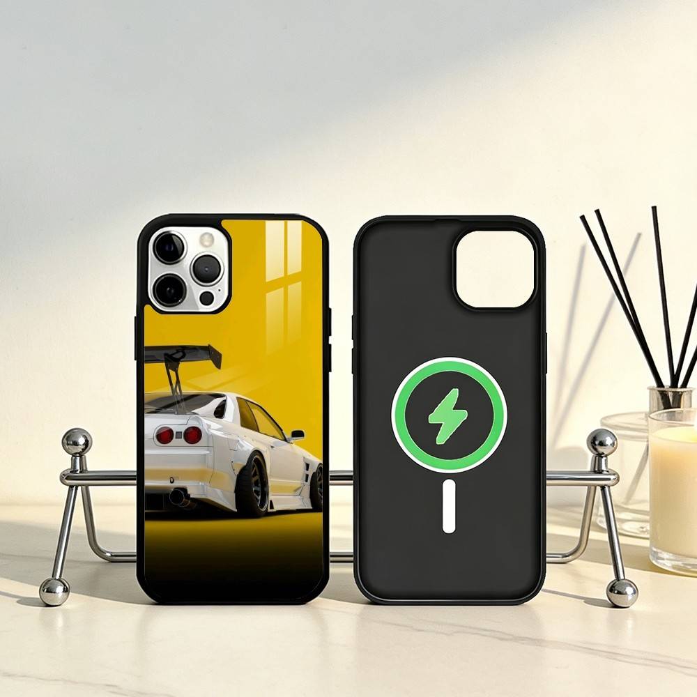 Car JDM R35 Phone Case For iPhone17,16,15,14,13,12,11 Plus,Pro Max Magnetic For Magsafe Wireless Charging