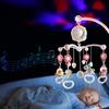 Cute Animal Rattles Musical Crib Mobile Bed Bell With Music Box Projector Baby Educational Toys