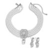 Fashionable Imitation Pearl Necklace Set Light Luxury Geometric Alloy Multi-layer Collarbone Chain