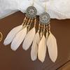 Bohemian retro tassel earrings with fashionable ethnic style and temperament, ear hooks with a niche and high-end feel, versatile earrings