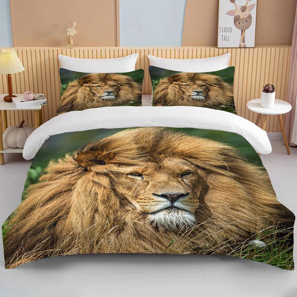 10 Sizes Cute Lion Bedding Set Duvet Cover Set 3d Bedding Digital Printing Bed Linen Queen Size Boy Bedding Set Fashion Design