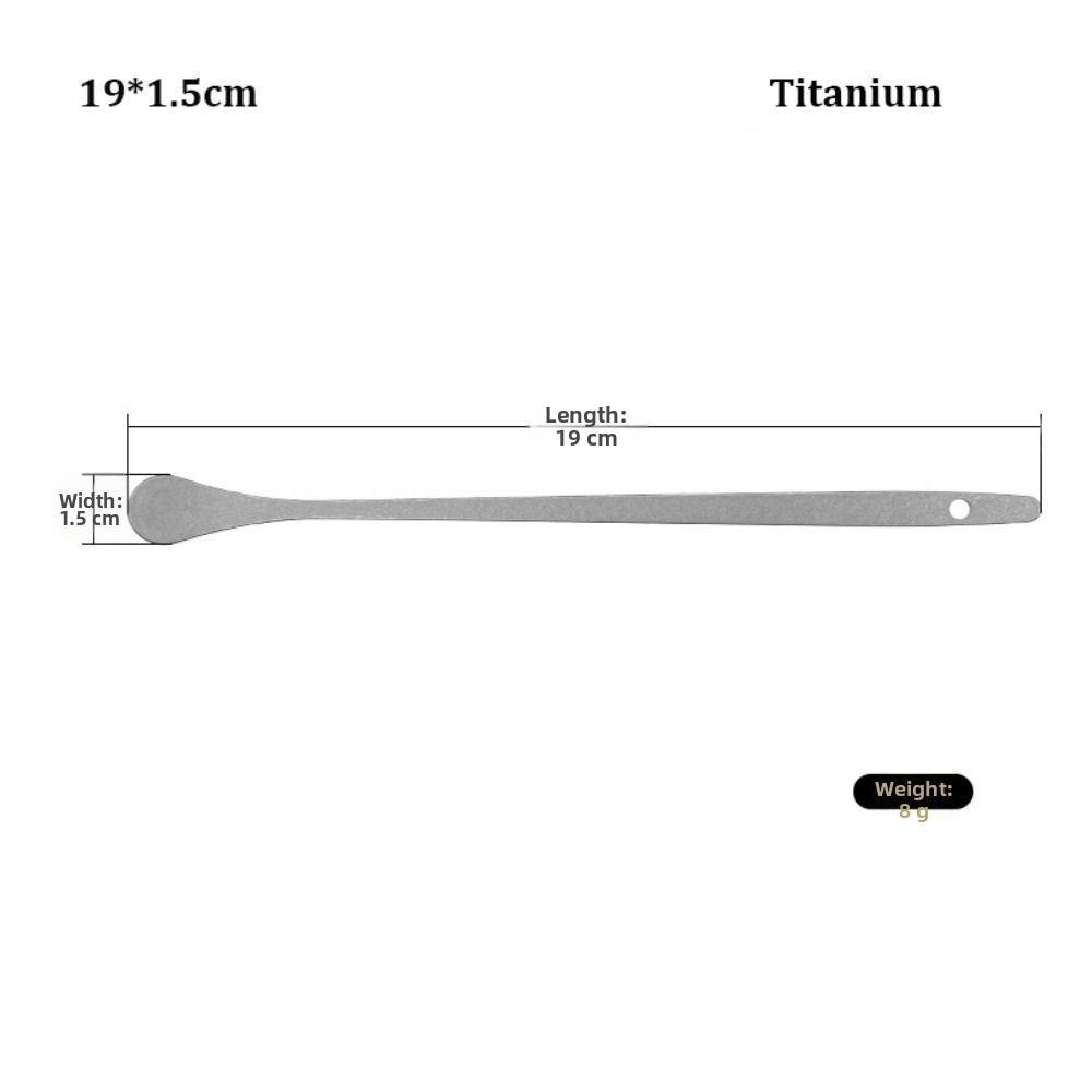 Titanium/ Stainless Steel Coffee Tea Stirring Spoon Mini Portable Mixing Spoon Long Handle Ice Cream Dessert Spoons