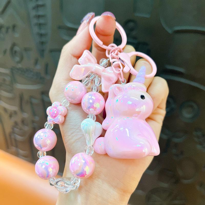 Fashion Cartoon Unicorn Phone Chain Cute Bag/Phone Pendant Couple Keychains Gifts Women for Jewelry Bag Charm