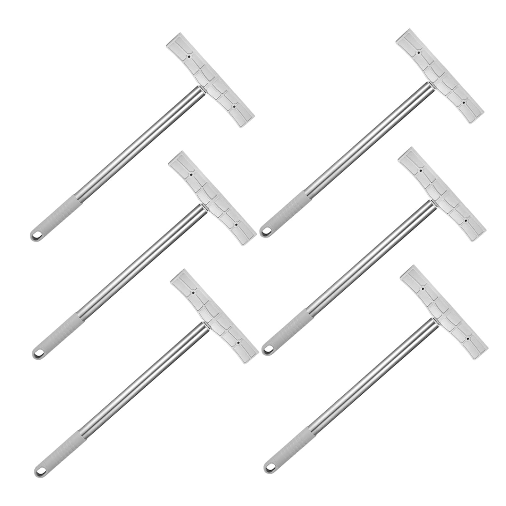 

EXCEART 6-Piece Placard Poles, Welcome Metal Signs, Handheld Sign Rods, Plastic, Silver