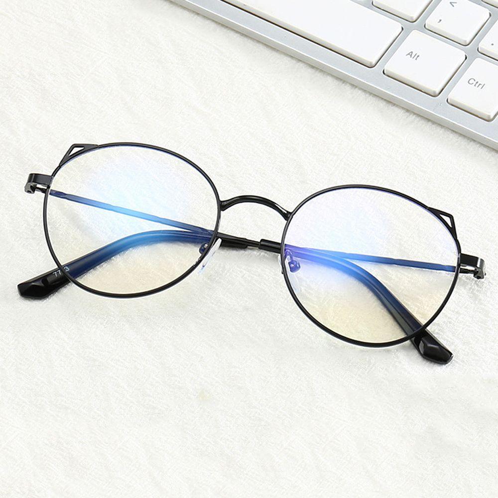 Women Men Portable Cute Computer Goggles Anti-Blue Light Glasses Ultra Light Frame Cat Ears Eyeglasses