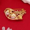 Charming Snowman Brooch - Elegant Women's Sweater Accessory, Unique Gift for New Year.
