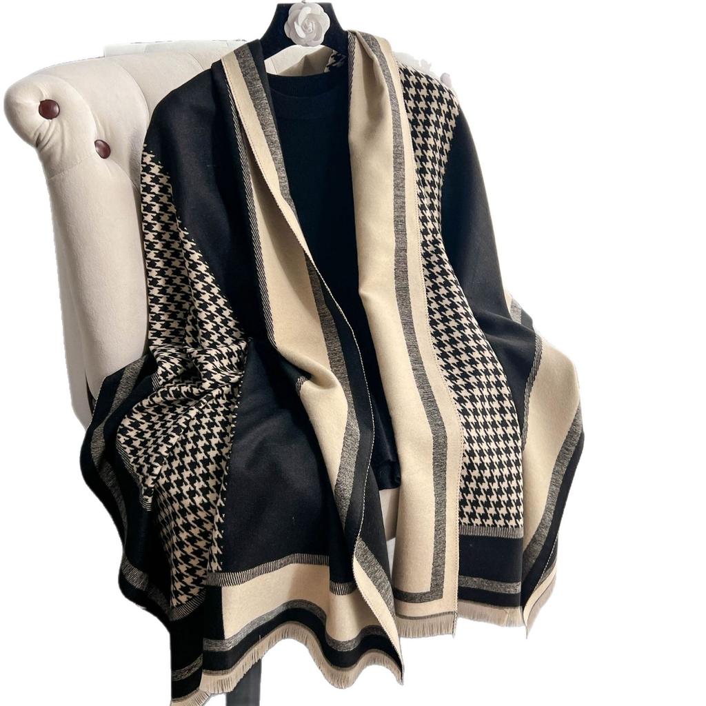 Luxury Winter Cashmere Scarf Women  Design Warm Pashmina Blanket Poncho Scarves Female Carriage Shawl Thick Foulard Bufanda