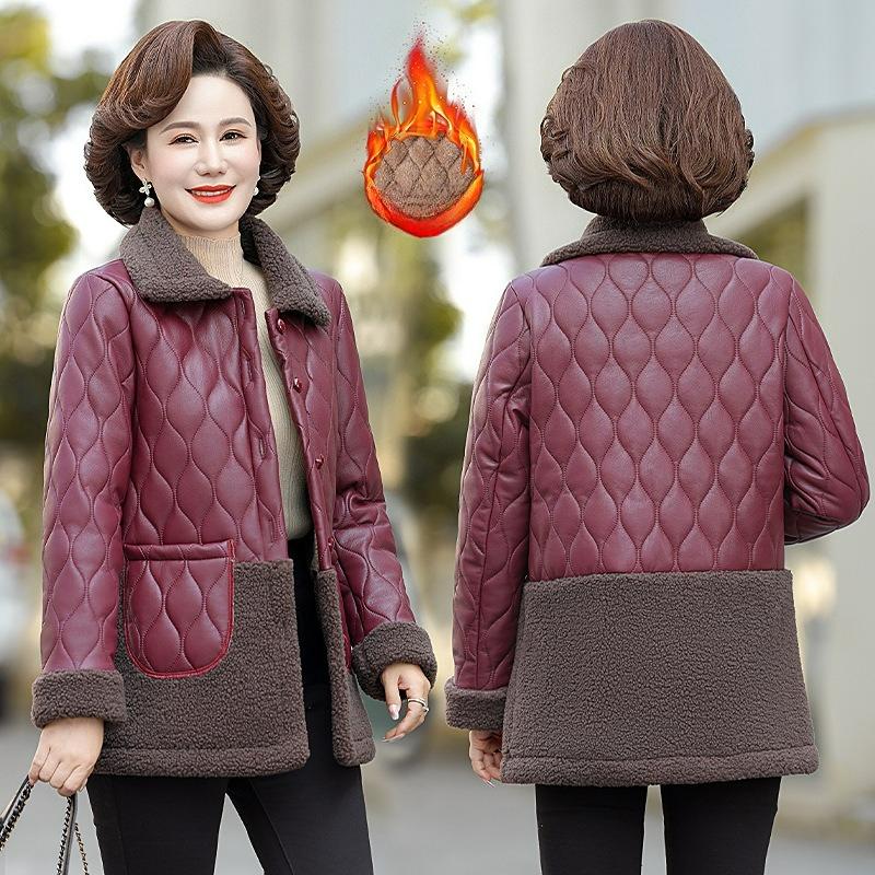 Winter Padded Jacket Plus Velvet Jacket Short Women's Western Style Warm Padded Jacket