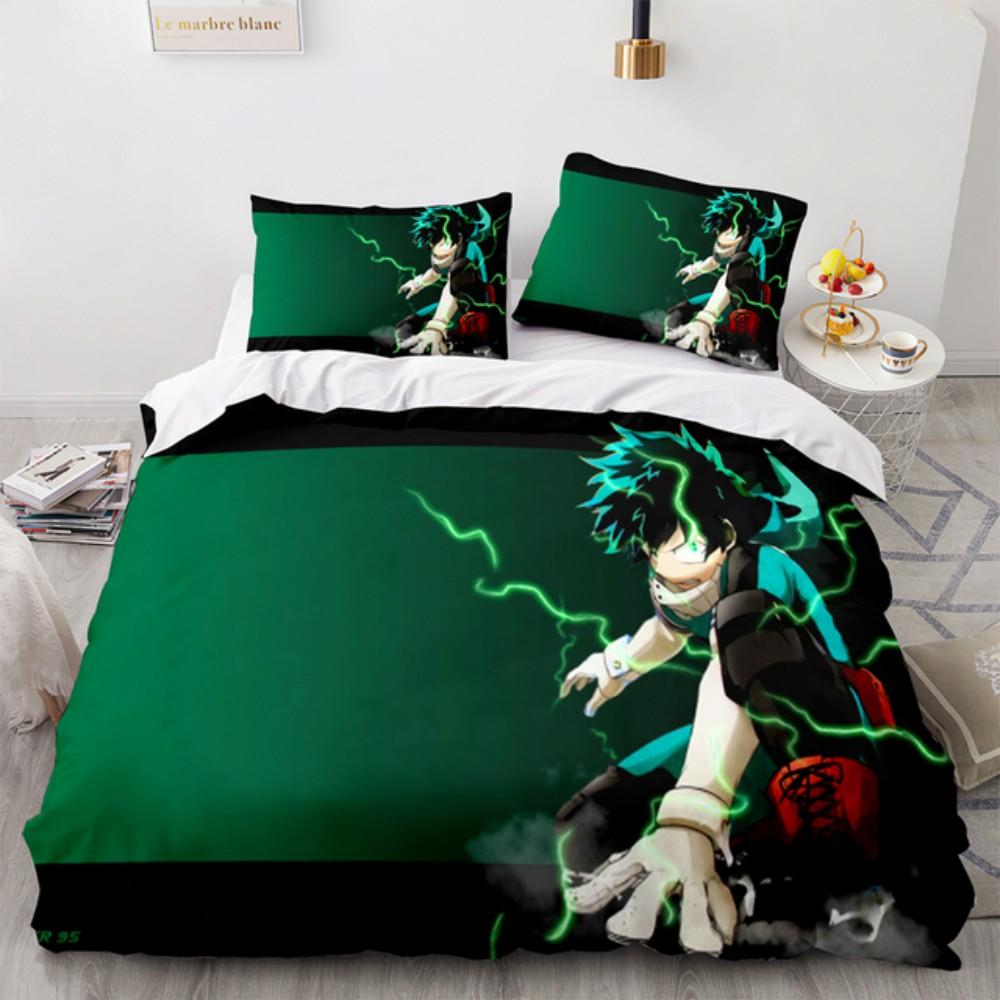 NOVÁ Anime povlečení My Hero Academia se sadou povlaků na polštáře Polyesterové Povlečení pro teenagery a děti Plná Velikost Queen King Povlečení