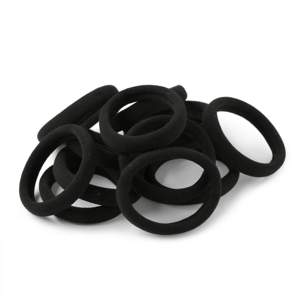 Solid Colors Seamless No Crease 4cm Hair Tie Elastic Nylon Ponytail Holders Fabric Hair Ropes Accessories for Toddlers Women