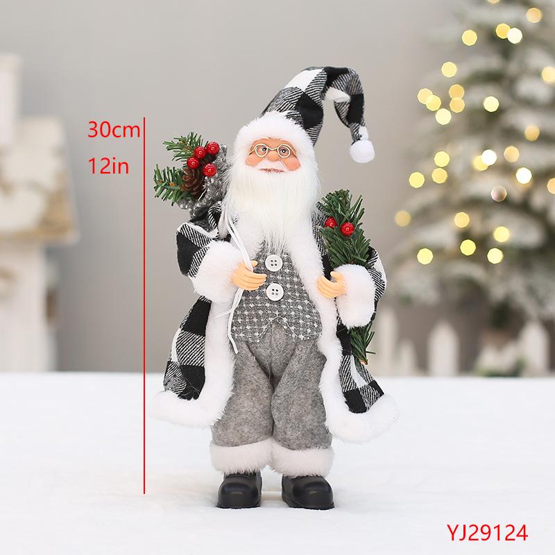 30cm Standing Santa Claus Christmas Doll for Window Display