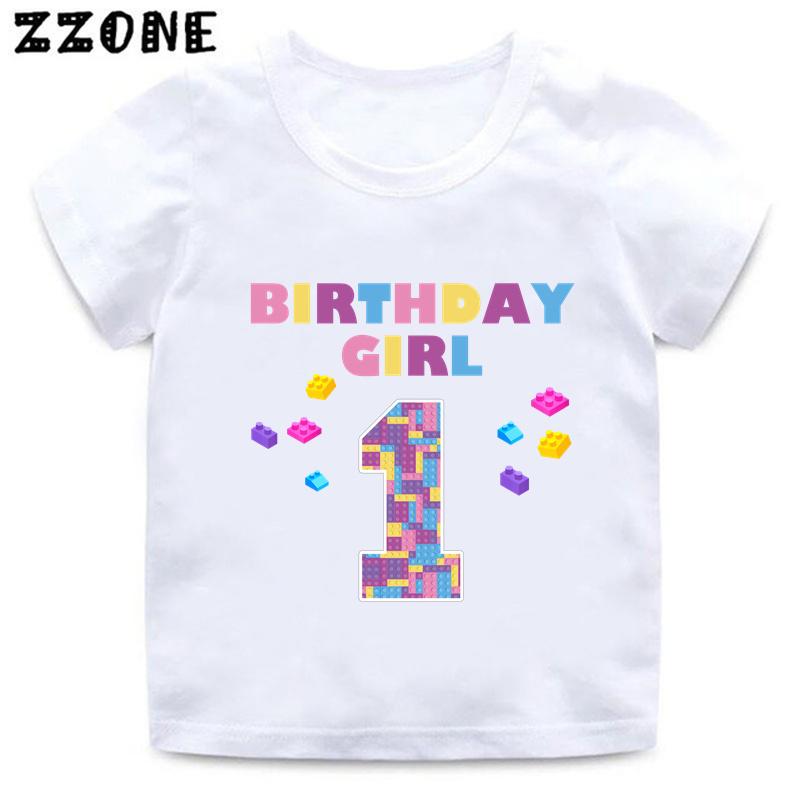 Master Builder Blocks Building Print Cartoon Girls Clothes 1 2 3 4 5 6 7 8 9 Years Happy Birthday Kids T Shirt Baby Boys TShirt
