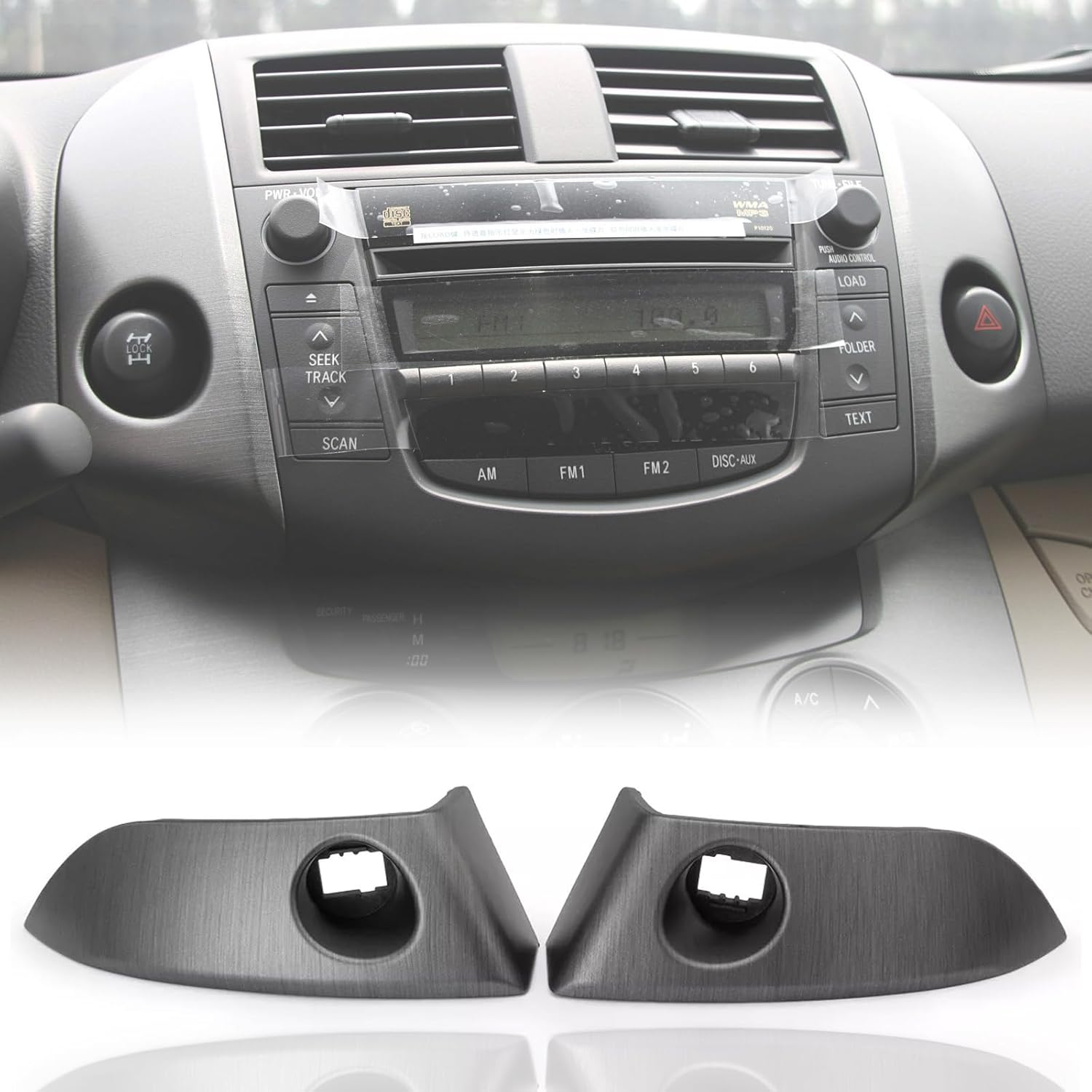 Rav4 Central Dashboard Cover Strip Trim for Toyota RAV4 Base Limited EV Sport 2006 2007 2008 2009 2010 2011 2012 Center Instrument Cluster Finish