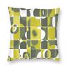 Retro Flowers In Gradient Green Pillowcase Polyester Linen Velvet Pattern Zip Decorative Pillow Case Home Cushion Case
