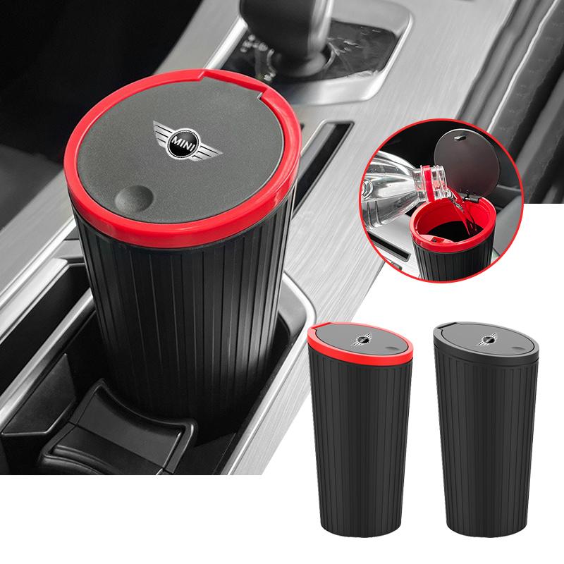 Car Mini Trash Can Trash Bin Leak-proof Odor Blocking For BMW Mini Cooper R50 R53 R55 R56 R60 R61 F54 F55 F56 F60 Auto Accessory npmk56