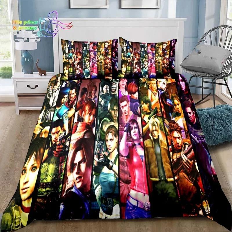 3D Print R-Resident Evil Games Gamer Bedding Set Single Twin Full Queen King Size Bed Set Adult Kid Bedroom