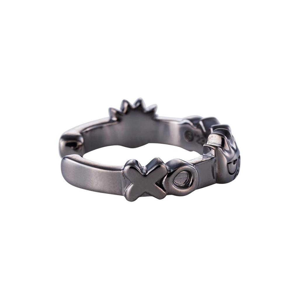 White Clover Badtz-Maru Sanrio Characters Ear Cuff, 925 Silver with Black Rhodium Plating, SABB30-E002BK