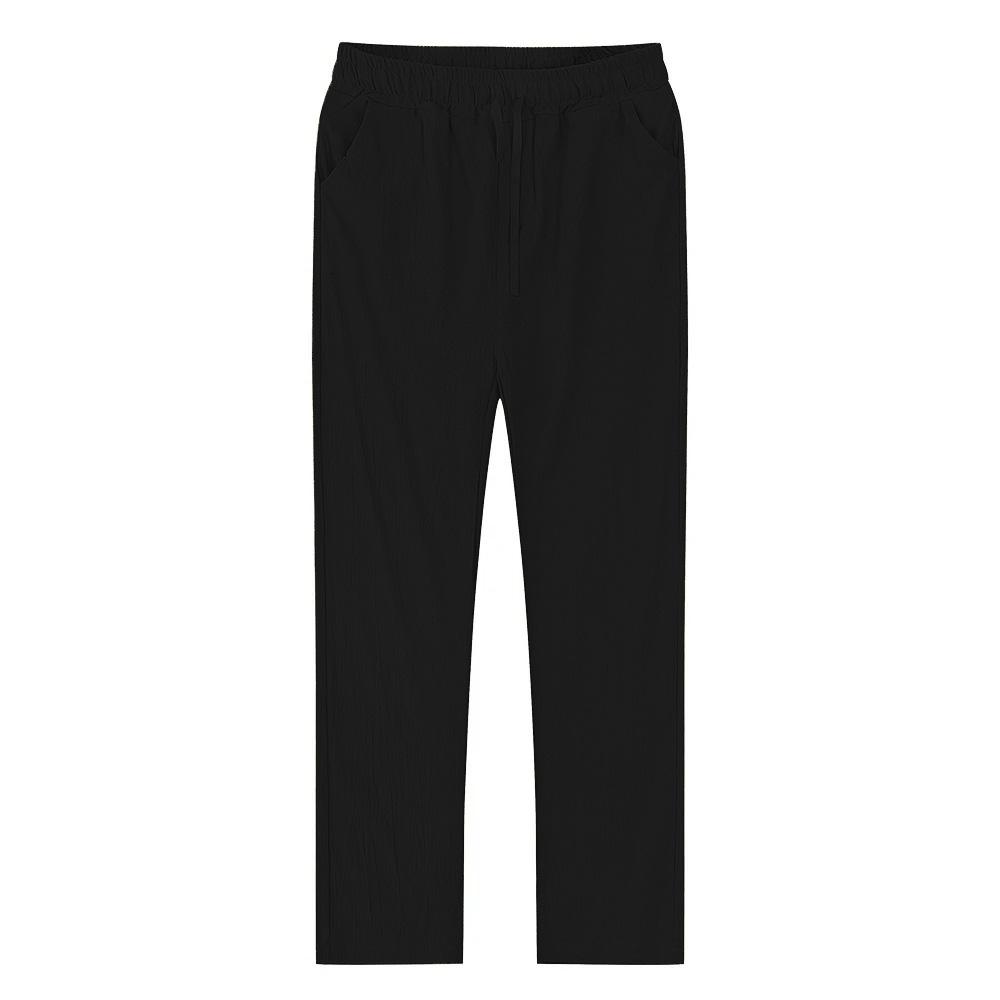 Pantaloni pentru bărbați, din bumbac, de in, de toamnă, ocazional, drepți, respirabili, de culoare uni, pantaloni de in, de fitness, îmbrăcăminte stradală S-3XL