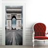 3D Arc De Triomph Door Stickers Self-Adhesive Peel and Stick Wallpaper Wall Stickers Decoration Removable Vinyl DIY Wall Decal