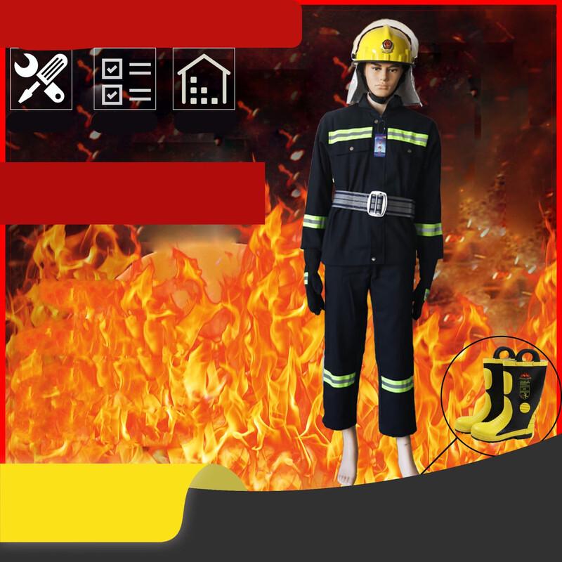 Miflame Navy Blue Protective Firefighter Suit Set