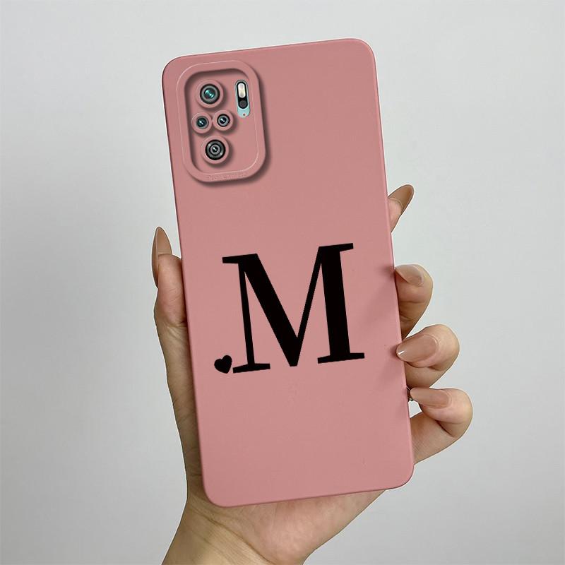 For Xiaomi Redmi Note 10 4G Case Note 10S Love Heart Letters Cover Soft Silicone Case For Redmi Note 10 Pro Max Note10 S Bags