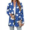 Women's Christmas Printed Lightweight Cardigan Long Sleeved Casual Loose Thin Fit With Pockets Cardigan Jacket