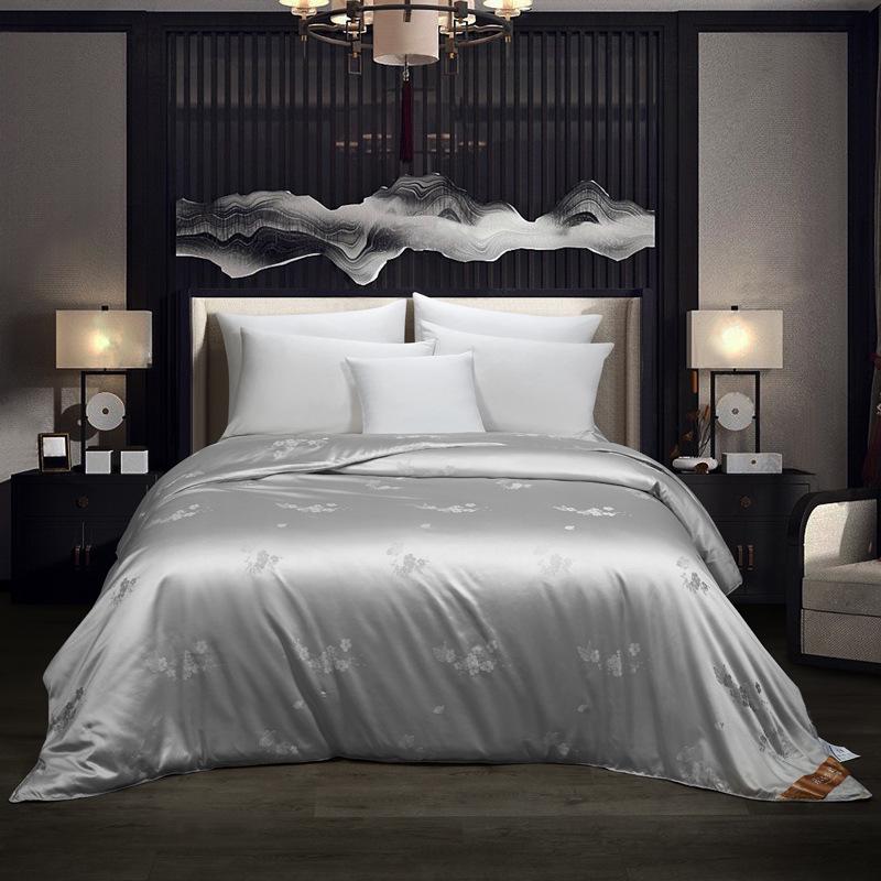 Luxury Gongsatin Jacquard Silk Quilts: Mulberry Silk Core, Seasonal Comfort, Handmade Floral Design