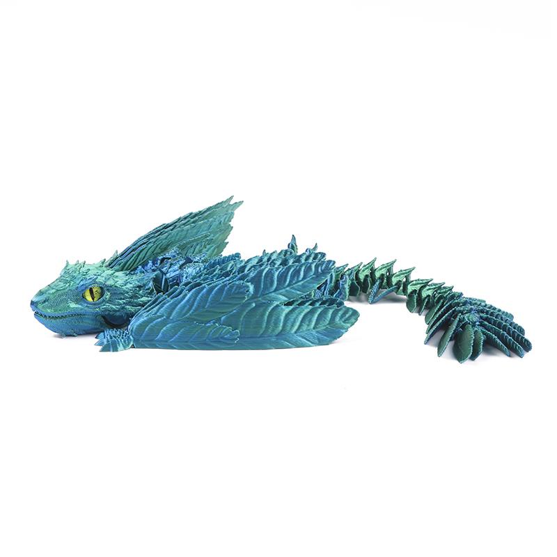 

Пернатый дракон-виверна, 3D-печатный дракон, шарнирный дракон, 3D-печатные игрушки для рабочего стола, питомец