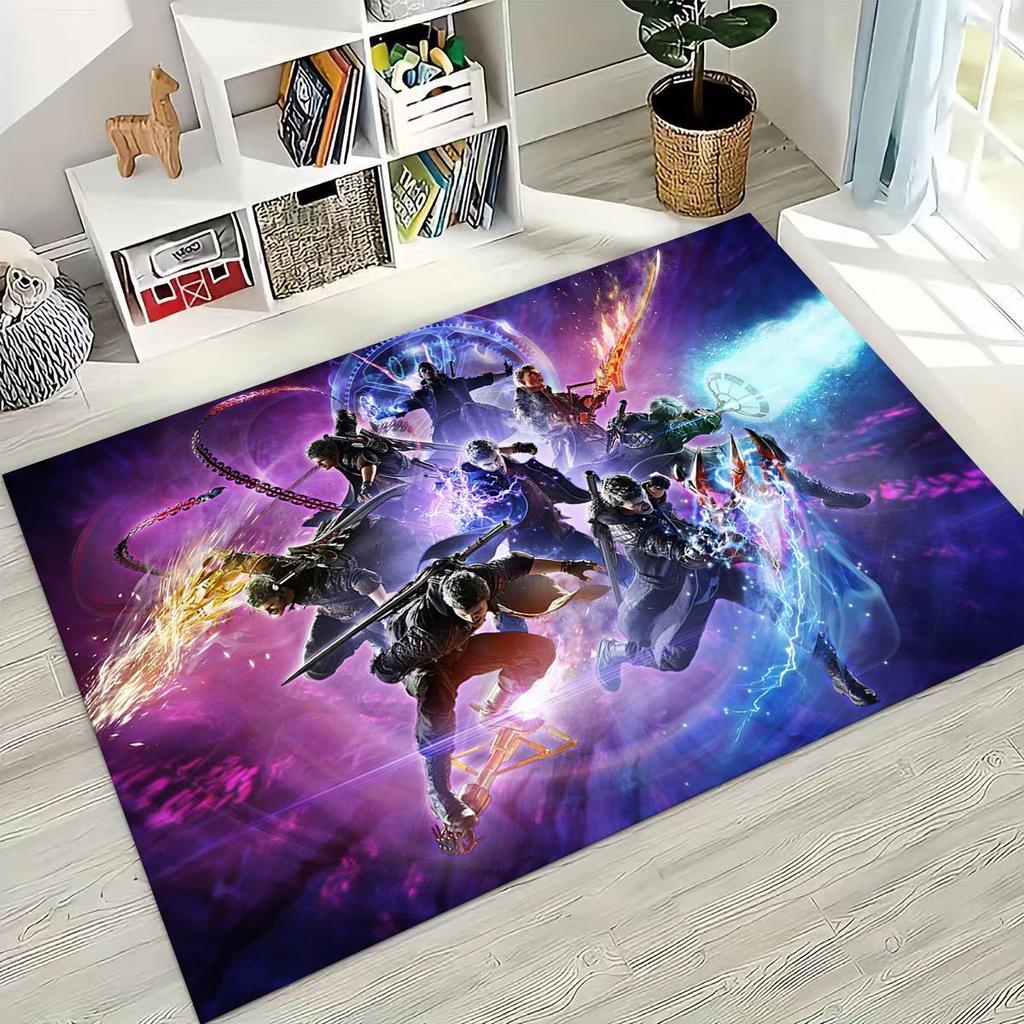 3D D-Devil May Cry DMC Games Vergil Dante Tapijt voor Slaapkamer Woonkamer Bank Huis Deurmat Decor, Groot Kinderspeel Antislip Vloermat