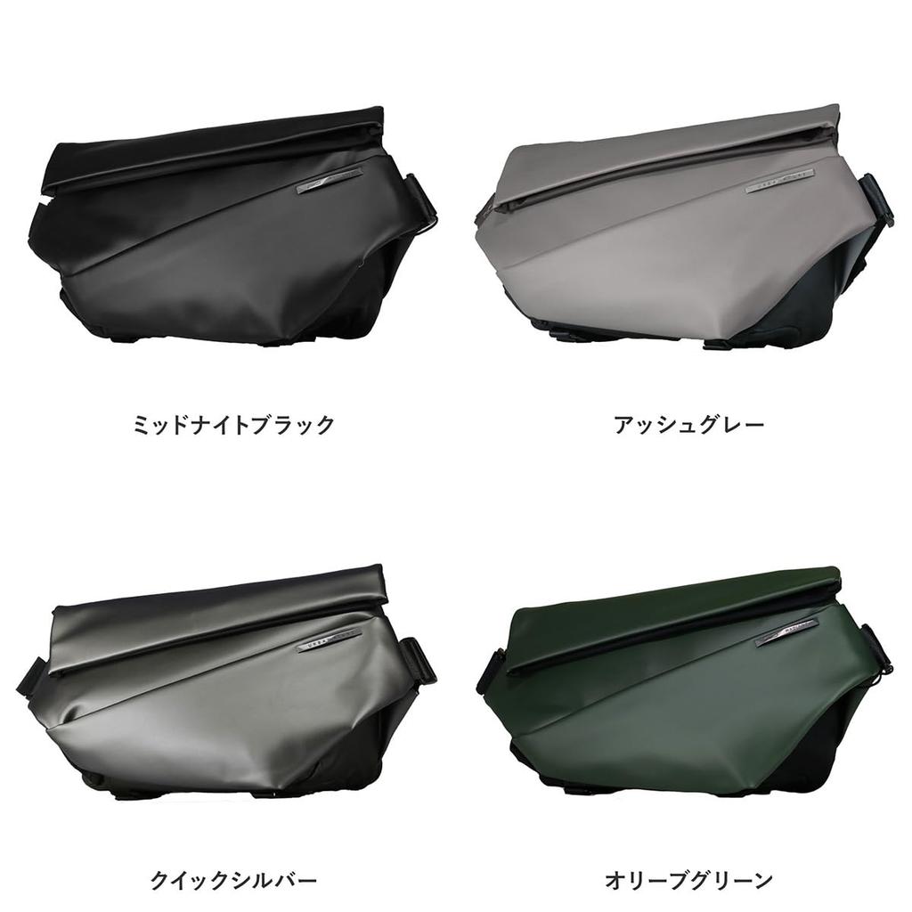 NIID R1 URBANATURE Sling Shoulder Bag for Men and Women, Water-Repellent, Waterproof Pocket, Custom Colors, W32 X H22 X D15cm, Quicksilver