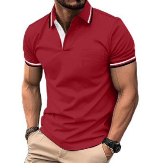 Pánské polo tričko s krátkým rukávem 3D digitální tisk Business Casual knoflíkové polo tričko