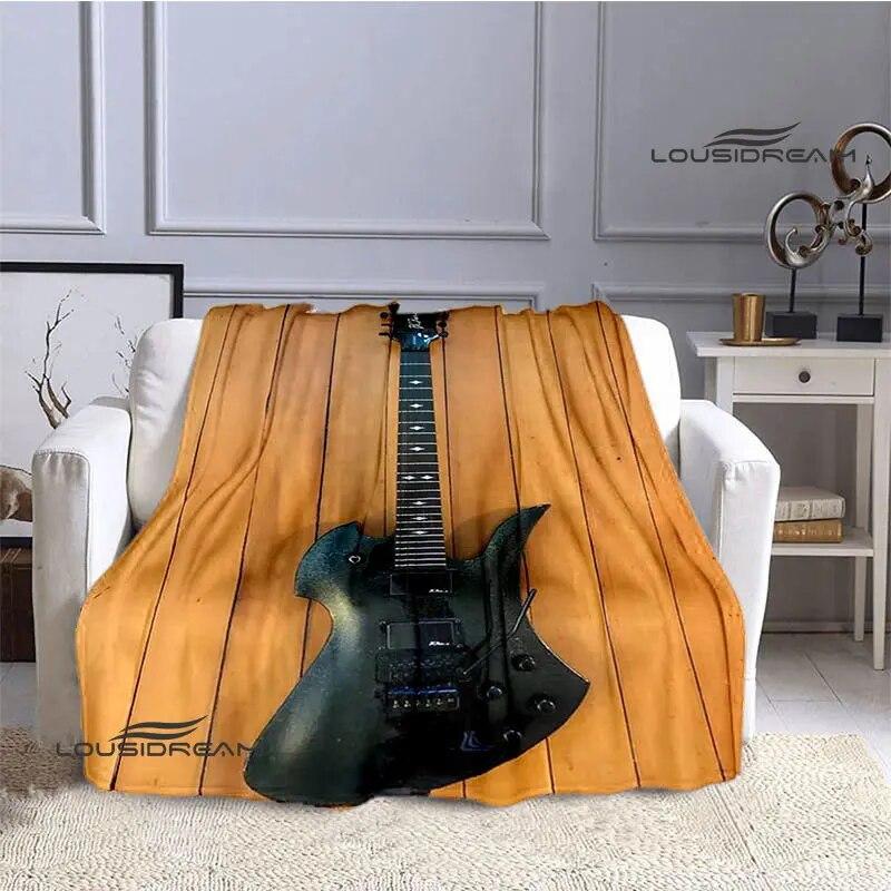 B.C.rich Guitar Logo Printed Blanket Flange Blanket Soft and Comfortable Blanket Warm Blanket Blankets for Beds Birthday Gift