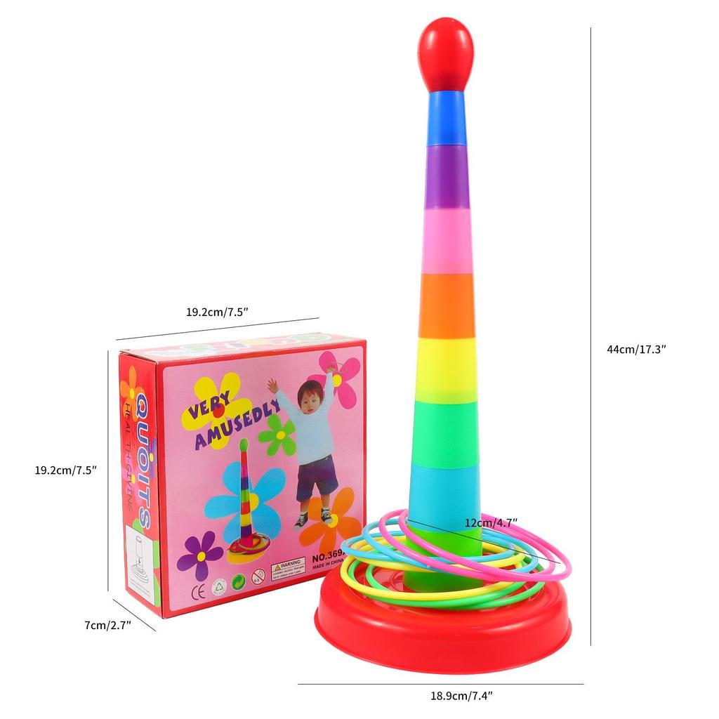 Carnival Bean Bag Toss Set with Ring Toss and Logo Bucket for Sensory Integration Training