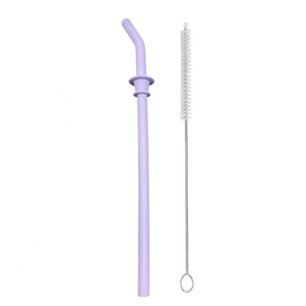 

Cleaning Brush Silicone Straws Large Diameter Straw Press In Straw for Water Bottle Accessories фиолетовый