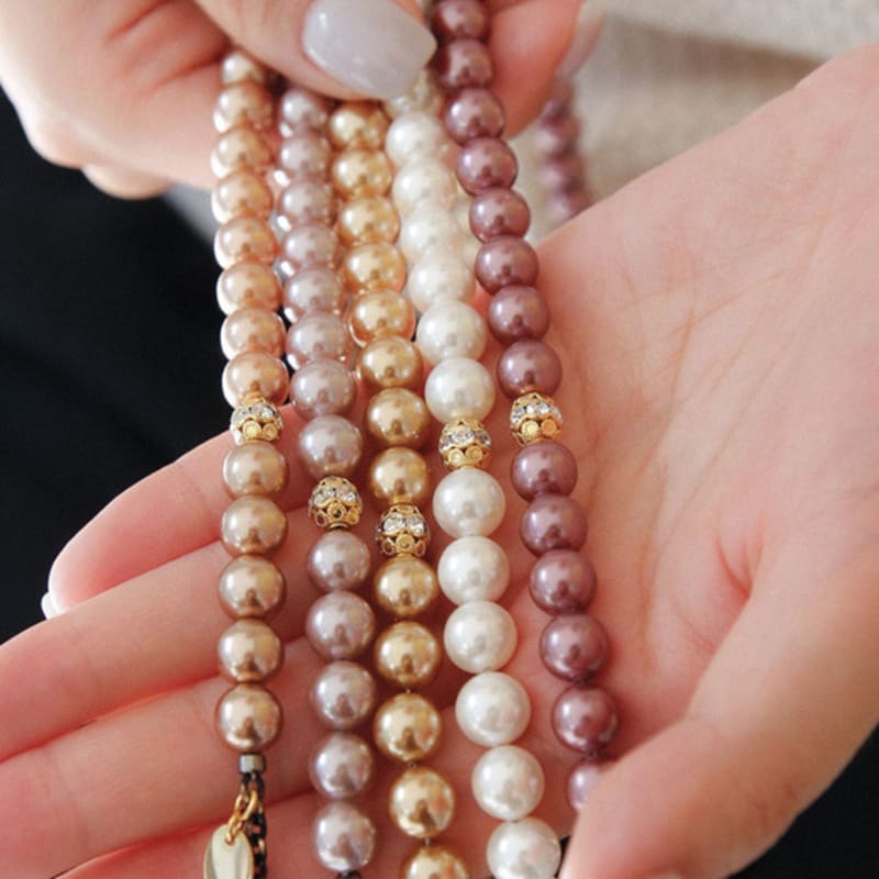 J.Lauren Cubic Ball Chain 8mm Pearl Necklace Bn0596