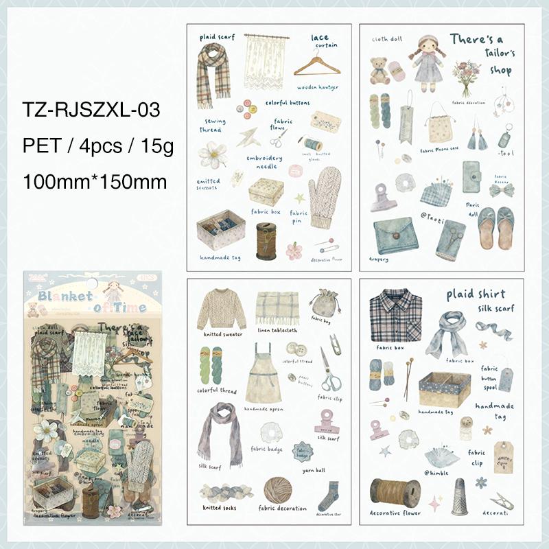 Diary Handwriting Series Vintage Life Building Landscape PET Sticker Creative DIY Journal Material Collage Stationery