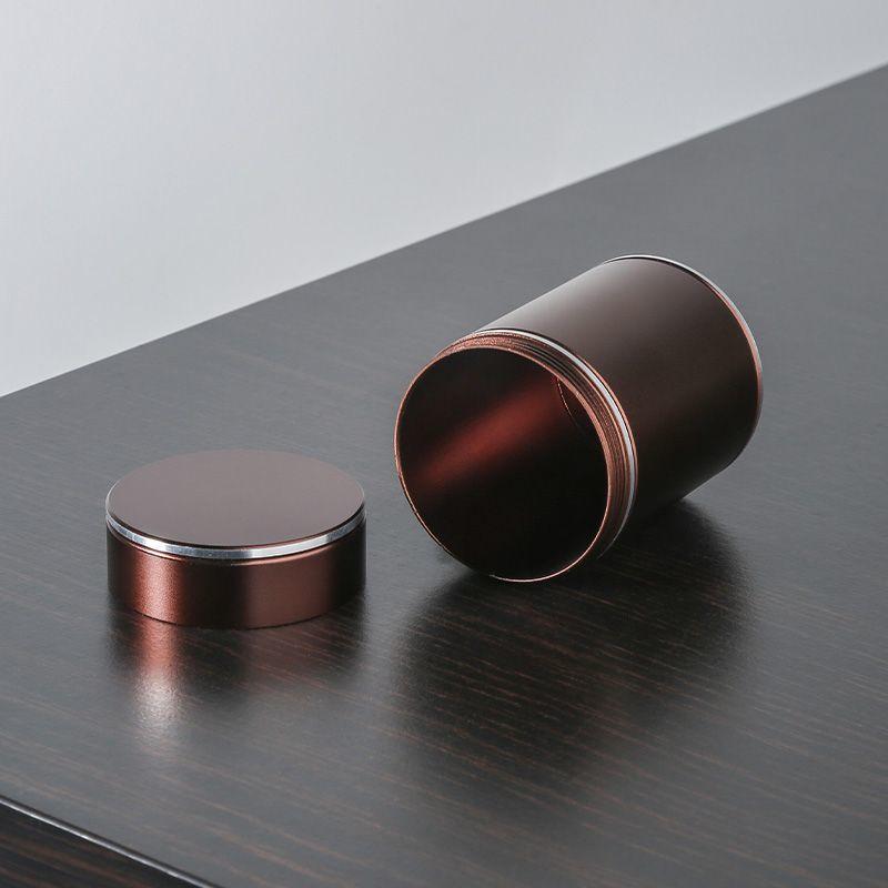 Simple Alloy Tea Caddy Metal Portable Travel Storage Jar Sealed Storage Bottle Coffee Food Container Grain Jar Kitchen Utensils